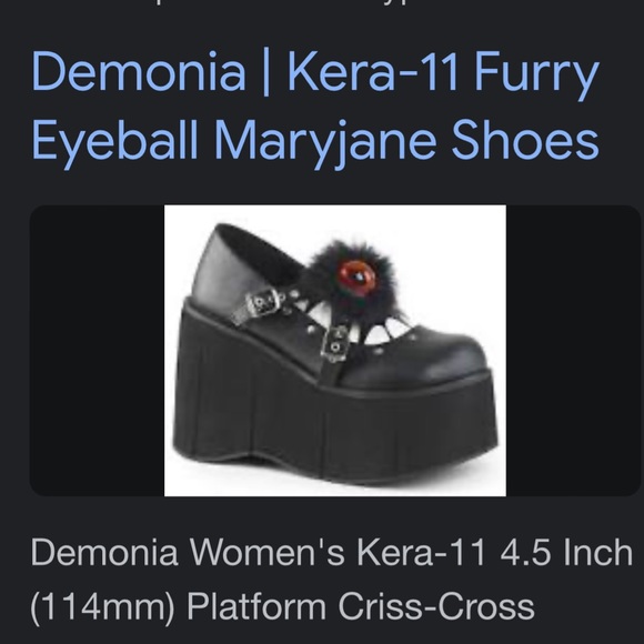 Demonia Mary Jane Platforms with Eyeball Feature/ Size 11 - Picture 1 of 5